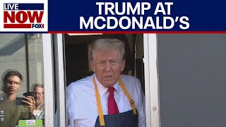 WATCH Trump mans the fries at McDonalds  LiveNOW from FOX [upl. by Heywood]