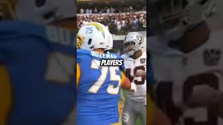 Chargers Josh Palmer vs Raiders Jack Jones Epic End Zone Brawl chargers nfl chargernation shorts [upl. by Fauch]