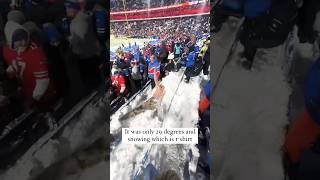 Bills fans were throwing snowballs at field goals shorts nfl bills chiefs [upl. by Aiekram]