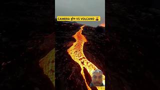 CAMERA DRONE VS VOLCANO 🌋 😱 drone shot shorts volcano greenscreen [upl. by Wooster960]