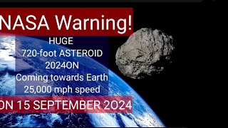 15th September 2024  2024 ON ASTEROID WARNING By NASA  space ASTEROID nasa [upl. by Htabazile]