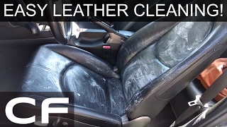 How to clean your leather seats Sonax Leather Foam DIY Tutorial Review [upl. by Desiree318]