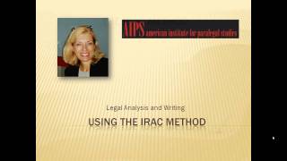 Paralegal Legal Writing Using the IRAC Method [upl. by Eriuqs]