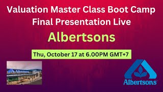 Valuation of Albertsons  Valuation Master Class Boot Camp [upl. by Abey336]