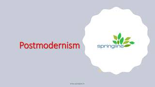 Postmodernism Part 1  Detailed explanation in Tamil  Springline [upl. by Eatnoj]