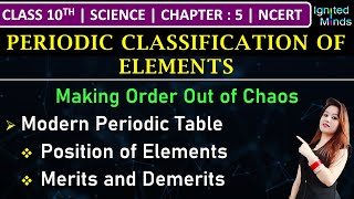 Class 10th Science  Modern Periodic Table  Position of Elements  Merits amp Demerits  Chapter 5 [upl. by Hayilaa]