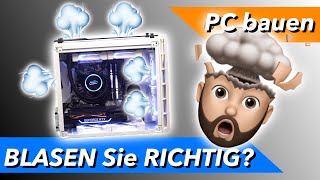 PC Airflow optimieren Überdruck Unterdruck  Gehäuse Lüfter richtig einbauen [upl. by Nnylkcaj642]