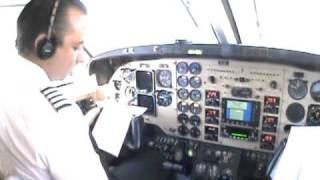 ENGINE START PROCEDURES BEECHCRAFT KING AIR 90 COCKPIT VIEW [upl. by Gomer]