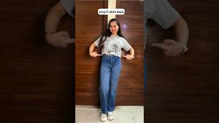 Crop Tshirt Hack Tshirt croptop crop top style hack fashionhacks trending youtubeshorts [upl. by Kimberlyn]