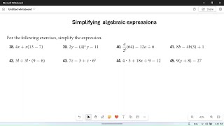 Simplifying Algebraic expressions Practice set02 [upl. by Aenehs]