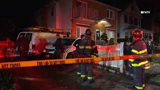 Van Crashes into House Driver in Custody  Whitestone QUEENS [upl. by Lindsay]