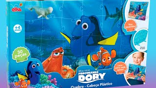 Procurando Dory QuebraCabeça de Plástico Vira Quadrinho Disney Pixar Puzzle [upl. by Annaicul471]