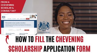 How To Fill The Chevening Scholarship Application WebsiteForm  Live StepbyStep Guide For 2024 [upl. by Ssidnac]