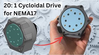 Cycloidal Drive for NEMA17 Stepper Motor  3D printed  Simulation  Easy method [upl. by Gunn]