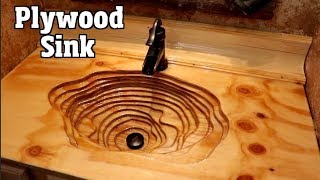 How to Build a Rustic Plywood sink amp countertop for 200 in 2 days pt1of2 [upl. by Dlawso902]