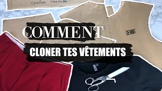 lHOW TOl Comment faire un PATRON à partir de tes propres vêtements CLONE TES VÊTEMENTS [upl. by Adina]