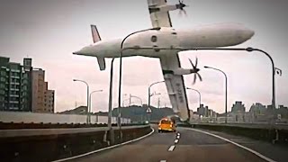 Airplane Crashes in Taiwan [upl. by Garreth]