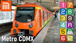 4K 🇲🇽 Mexico City Metro  All the Lines [upl. by Hightower436]