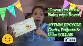 10 ways to ReUse Baby Wipe Box  YTMM Upcycle IDEA [upl. by Kroll]