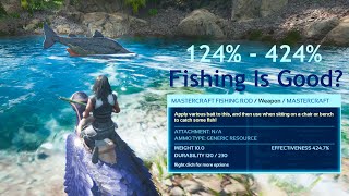 Ark Survival Ascended Fishing Loot With Low To High Effectiveness Rods [upl. by Burny]