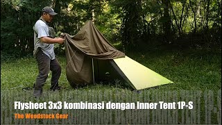 Tutorial  Cara setup Flysheet 3x3m kombinasi dengan Inner Tent 1PS [upl. by Ehling]