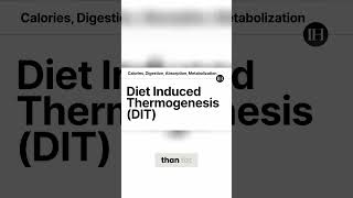 DietInduced Thermogenesis DIT Thermic Effect Of Food TEF weightmanagement weightloss diet [upl. by Rasla917]