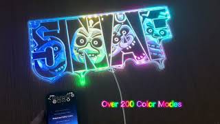 Five Nights At Freddys RGB Dynamic EdgeLit LED Light Sign [upl. by Lietman]