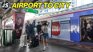 Suvarnabhumi Airport BKK to Sukhumvit via Public Transit in Bangkok [upl. by Fredette]