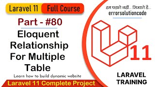 Laravel 11 Full Course  80 Eloquent relationship for multiple tables in Laravel 11 [upl. by Lomax]