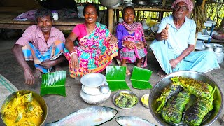 ILISH FISH FESTIVAL  village style two type hilsa fish recipe by our grandfather amp grandmother [upl. by Airbas]