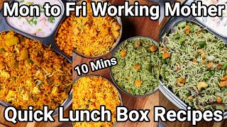 Monday 2 Friday Working Mother Lunch Box Recipes  Quick amp Instant Lunch Box Recipes  Leftover Rice [upl. by Naaman144]