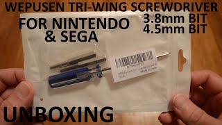 Unboxing Wepusen TriWing Screwdriver  38mm Bit  45mm Bit Tool Kit For Nintendo Repair [upl. by Cath]