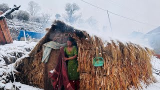 Best Life in The Nepali Himalayan Village During The Winter । Documentary Video Snowfall Time [upl. by Kaasi]