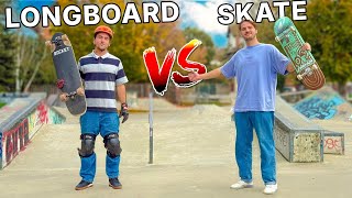 ON ECHANGE NOS SPORTS AVEC UN PRO  1 SKATE VS LONGBOARD [upl. by Islaen]