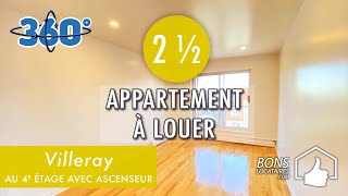 Réalité virtuelle appartement à louer  Apartment for rent  Villeray 2 12 BonsLocatairescom [upl. by Hanafee419]