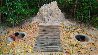 45 Days Building Underground House With Water Slide To Swimming Pool [upl. by Letsyrk]