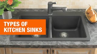 Types of Kitchen Sinks  The Home Depot Canada [upl. by Puduns704]