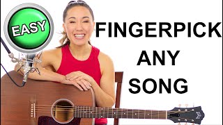 Fingerpick ANY Song on the Guitar 2024 with EASY Play Along Exercises [upl. by Yesrej]