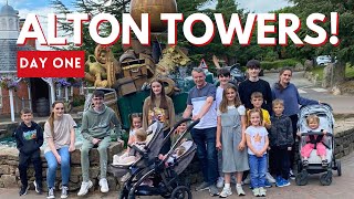 Alton Towers With 15 Kids Day 1  The Radford Family [upl. by Pyne]