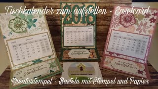 Tischkalender zum Aufstellen EaselCard mit Stampin Up [upl. by Nilram700]