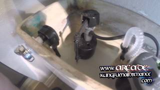 How To Repair Trickling Running Toilet Leaking Water With Duo Flush Install Flashlight Vid Series [upl. by Nueoht56]