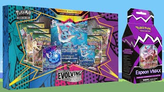 NEW Premium Boxes VAPOREON amp ESPEON VMAX Evolving Skies [upl. by Chaves22]