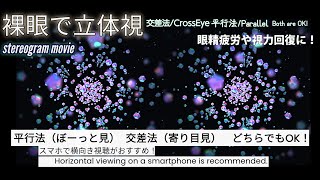 【３D立体視動画】Star beads眼精疲労回復や視力の回復にも【stereogram movie】 [upl. by Worden]