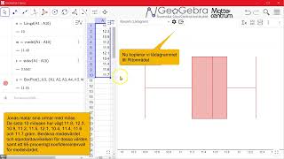 Medelvärde standardavvikelse lådagram och konfidensintervall i GeoGebra Classic 6 [upl. by Suiramaj]