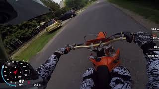 KTM EXC 200  Top speed1454 amp ride  Gopro Hero 5 [upl. by Ennagroeg]