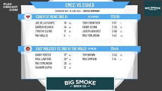 East Molesey CC 2nd XI The Moles v Esher CC Mens 2nd XI [upl. by Erdnassac]