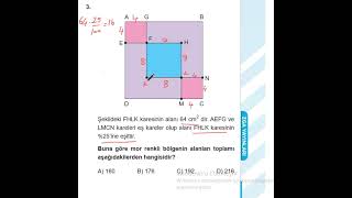 KAREKÖKLÜ İFADELER TAM KARE DOĞAL SAYILAR SARI TEST 1 SORU 3 [upl. by Armand]