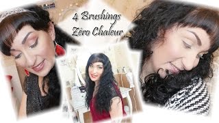 ❥ 4 brushing Zéro chaleur  ❆ Cheveux au naturel ❆ [upl. by Fricke]