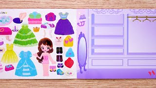 Sticker Play 반짝반짝 씰북 공주들과 공주방을 예쁜 스티커로 코디하고 꾸며주기 Decorate Princess Room with Sparkling Stickers [upl. by Brenan]