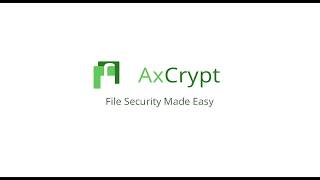 AxCrypt Installing and Setting Up your AxCrypt ID [upl. by Ednyl]